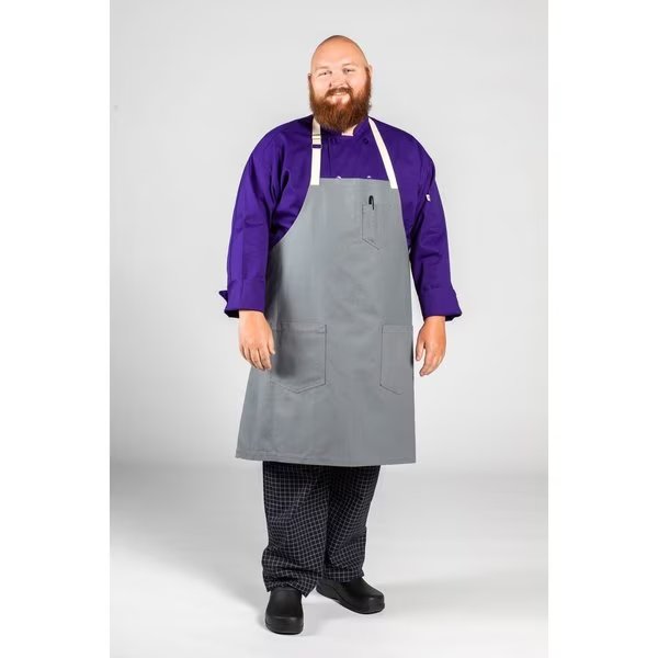 Vibe Bib Gray Canvas Natural Webbing, Uncommon Threads, Mfr#: 3115-C17W4